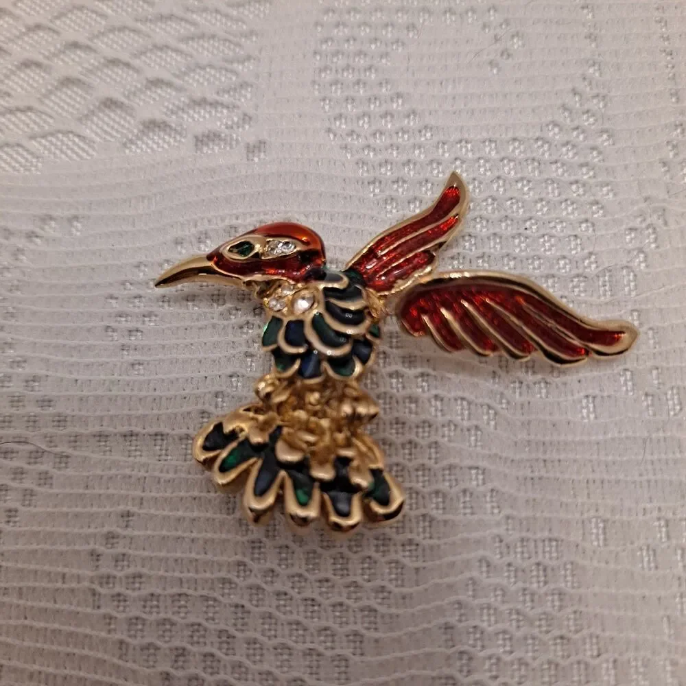 Pins Brooches Lot of 5 Cat Bird Lotus Heart Butterfly Costume Fashion Jewelry